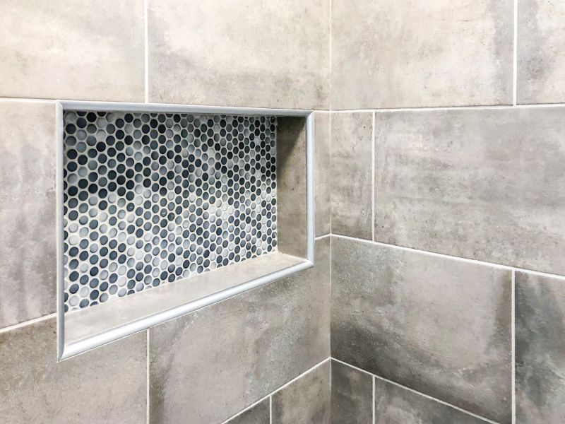 Recessed Shelves in Shower